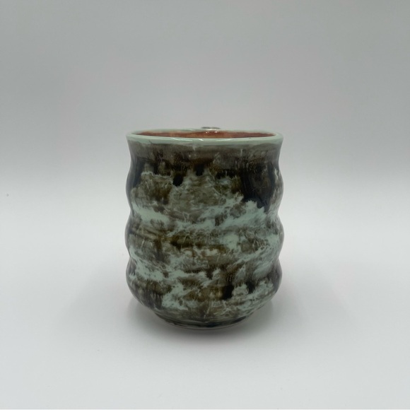 Stoneware Coffee Mug Large Size Hand Painted Unique Earthy - Picture 2 of 10